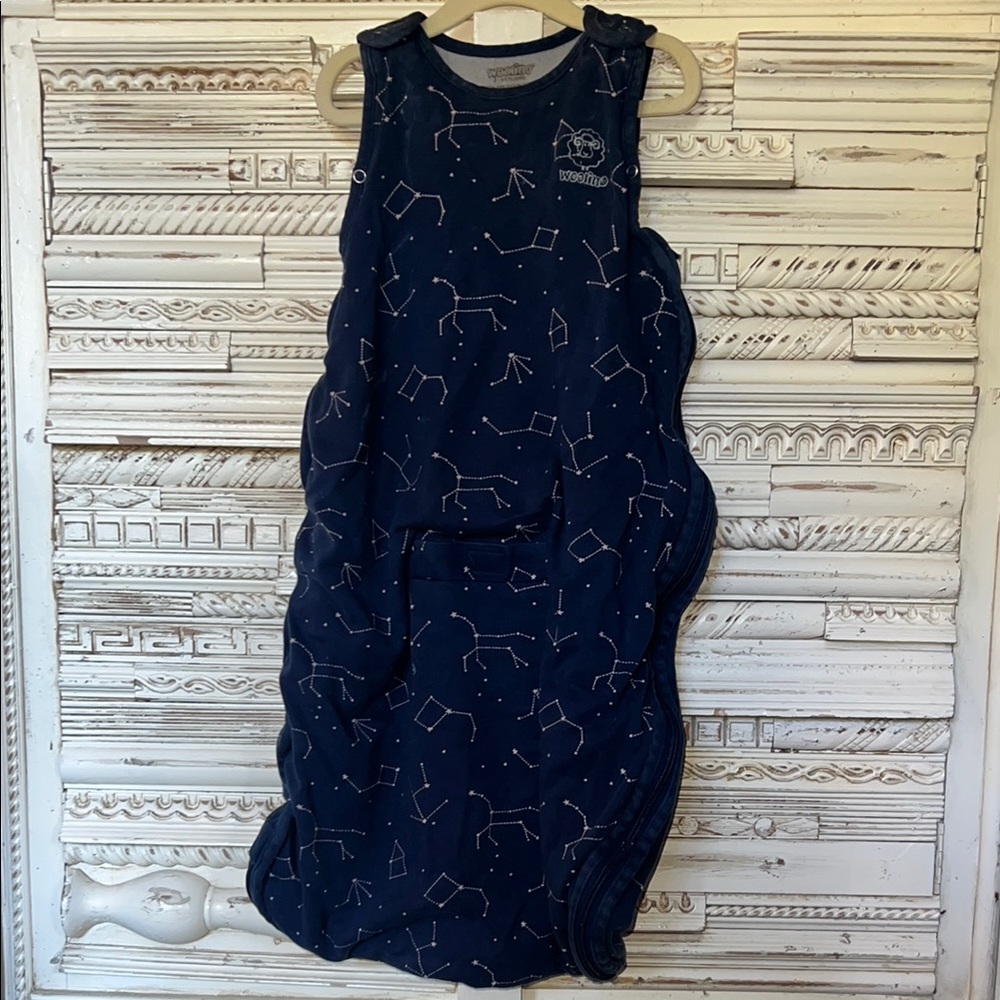 Woolino Navy Blue Sleep Sack with Constellation Print